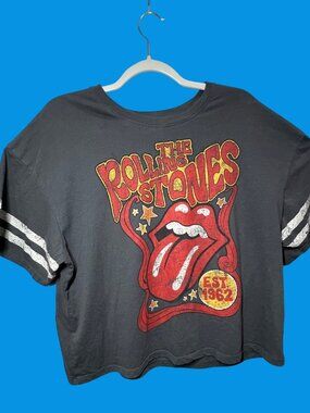 The Rolling Stones Graphic Tee XL Black Retro Rock Band Short Sleeve